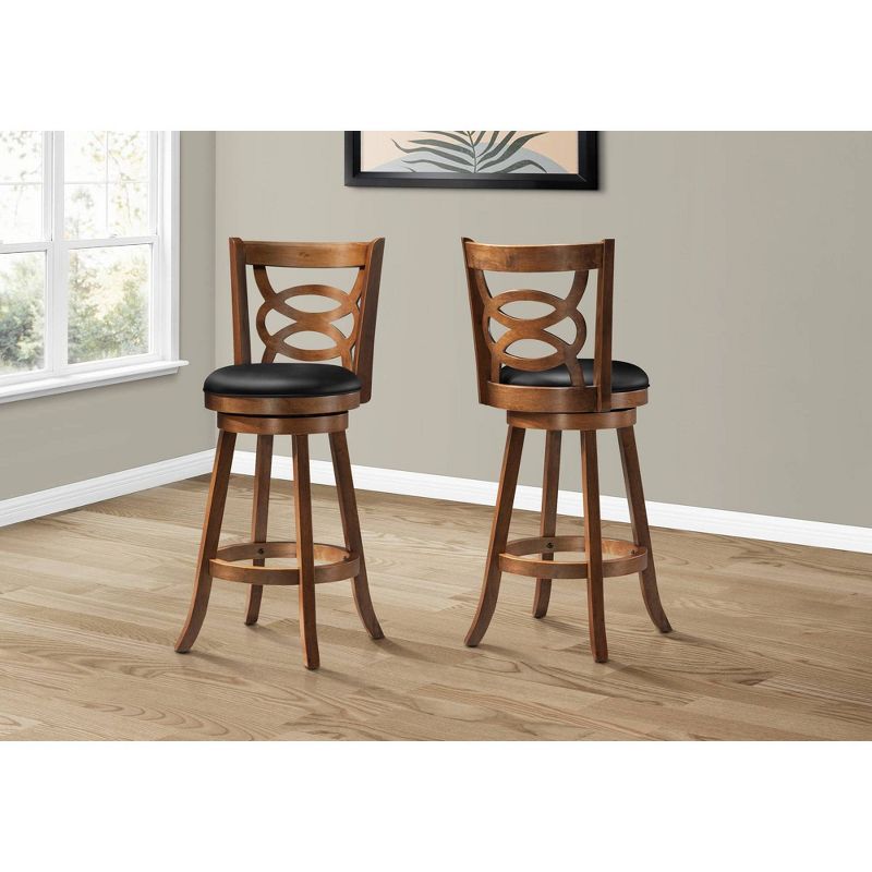 Set of 2 42" Swivel Height Barstools Dark Oak - EveryRoom