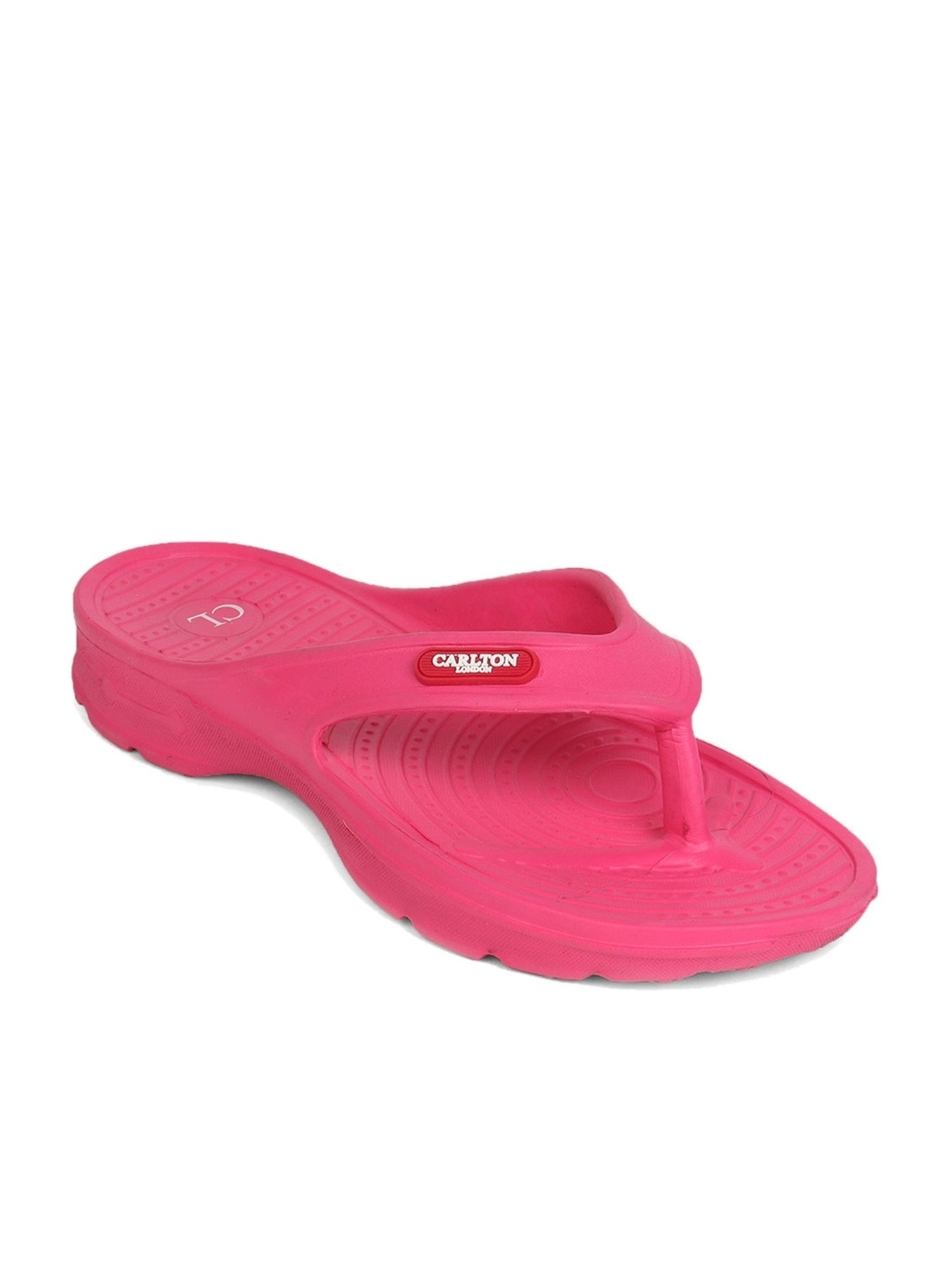 Carlton London Women's Fuchsia Flip Flops