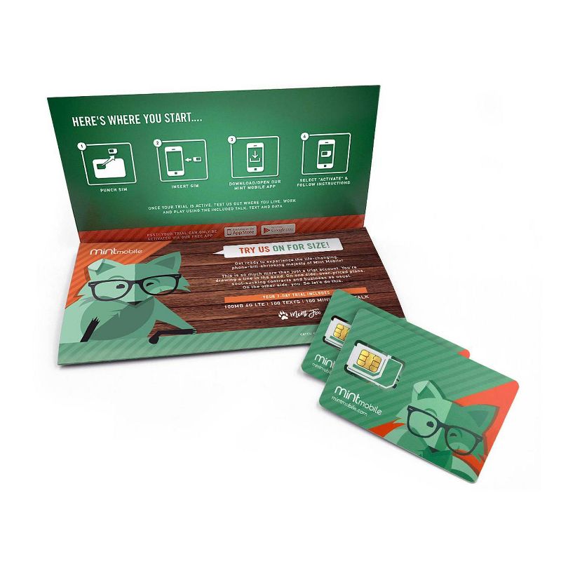 Mint Mobile Cell Phone SIM Card Starter Kit