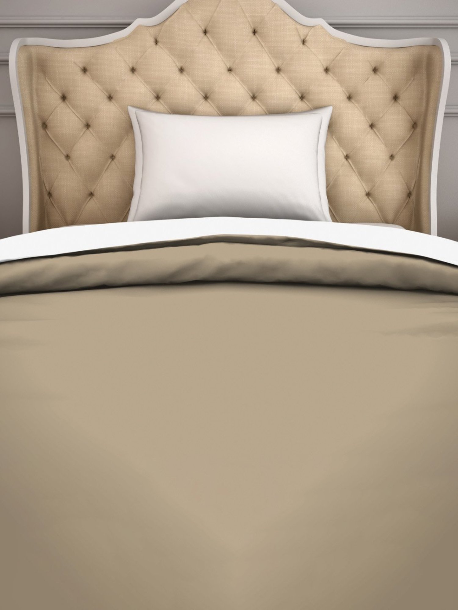 Spaces Solid Brown Cotton Single Duvet Cover