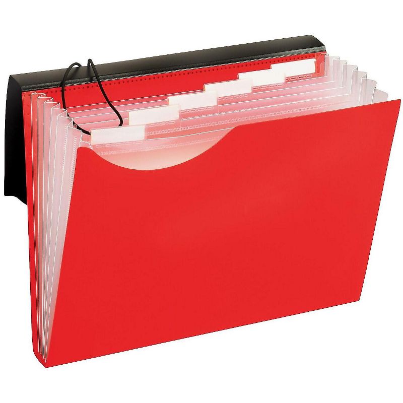 Globe-Weis Expanding File Letter Size 7-Pocket Multicolor (PFX 67440RED) 