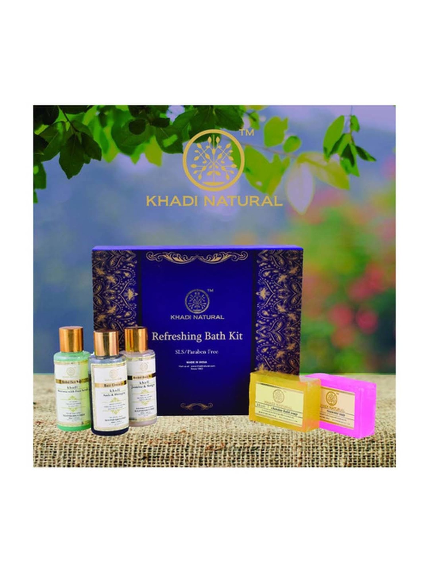 Khadi Natural Herbal Refreshing Bath Kit - 500 gm