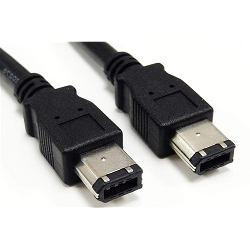 IEEE 1394 Firewire 400 iLink 6 Pin to 6 Pin IEEE1394 6-6 Length 6FT for PC Mac DV 6 Foot 6 Feet Black Friday November Cyber Monday Sale