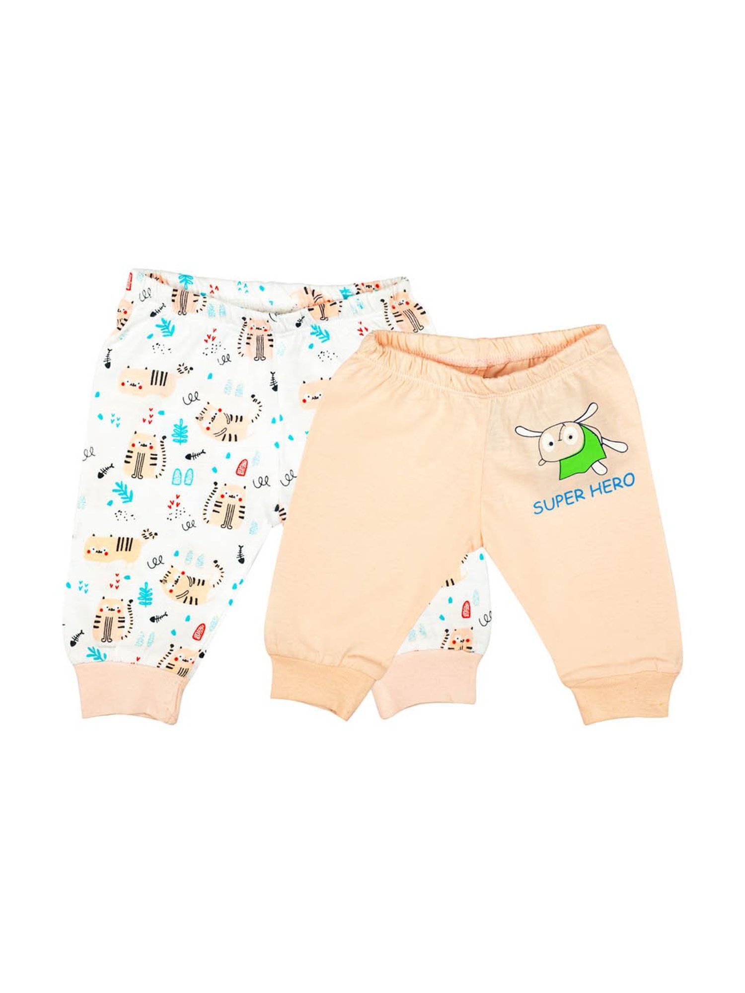Ed-a-Mamma Baby Multicolor Printed Joggers (Pack Of 3)