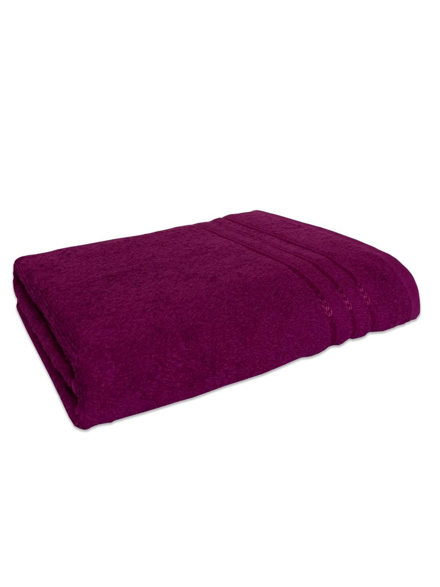 Welspun QUIK DRY Dark Magenta Cotton 380 GSM Towel - Set of 1