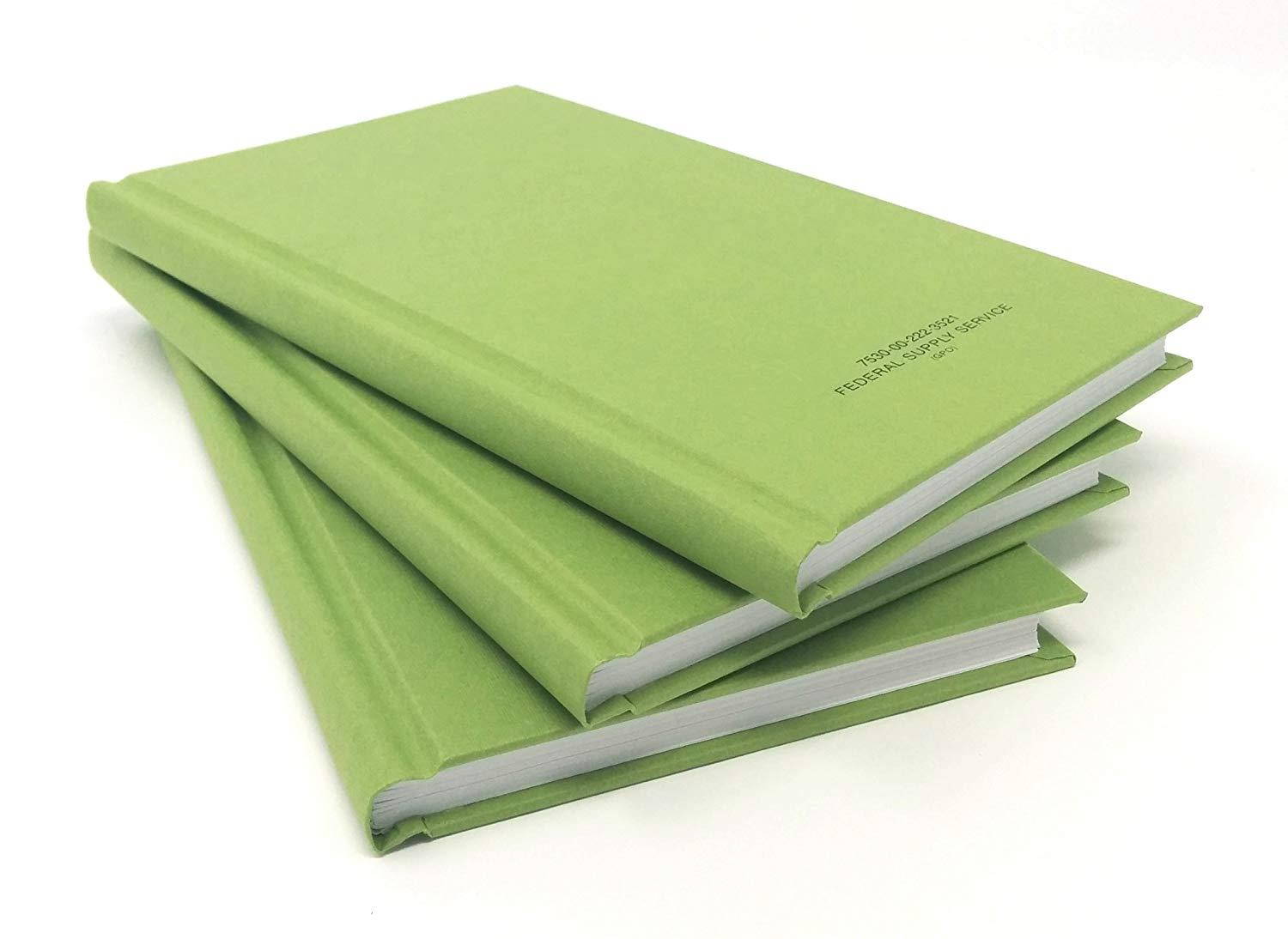 DIY Indispensables US Military Log Record Books (3 Pack) 5-1/4 x 8 Inch 96 Sheets with Rugged Sewn Case Binding Blue Line College Ruled Notebook NSN 7530-00-222-3521 Made in USA