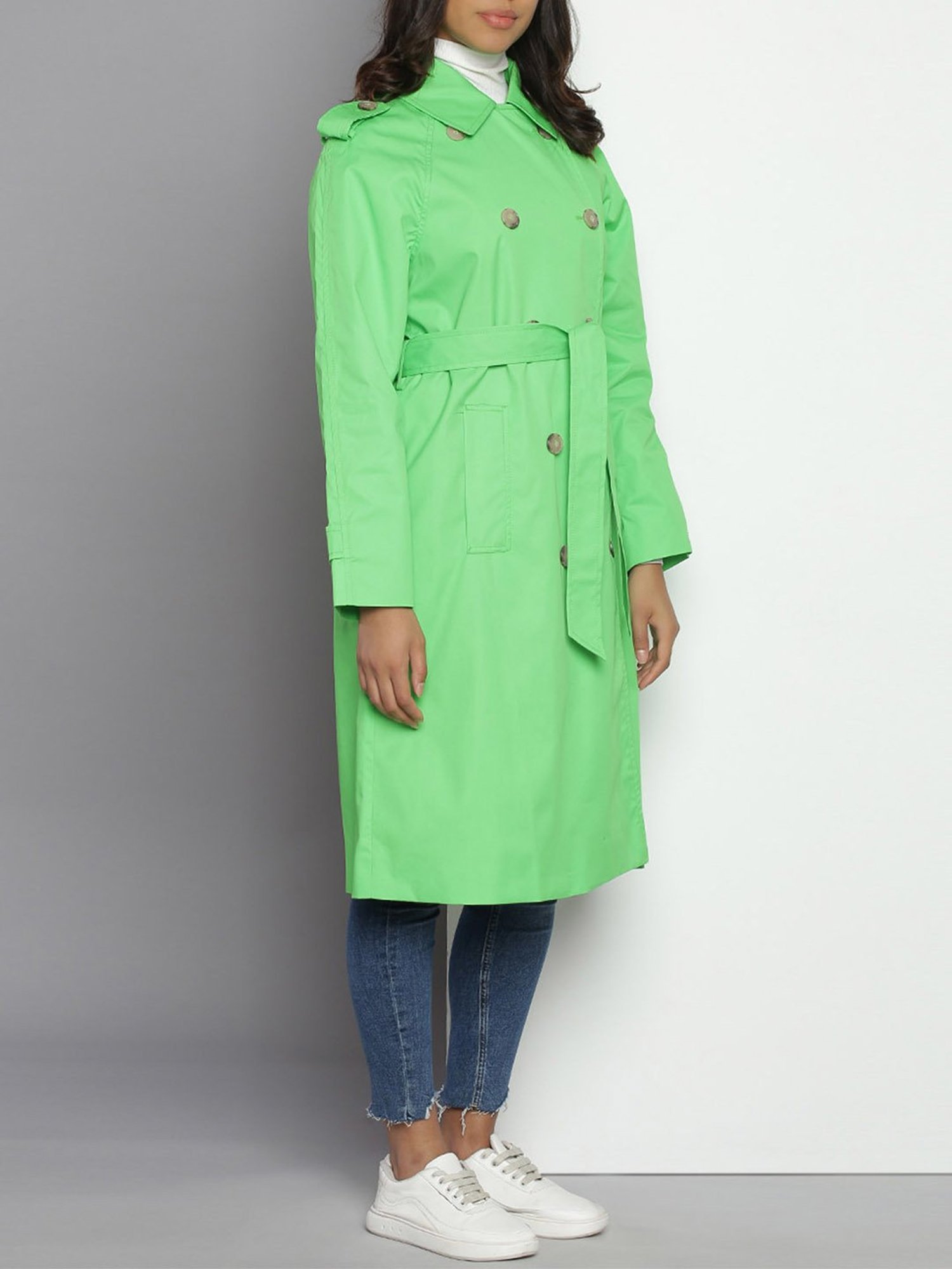 Tommy Hilfiger Spring Lime Regular Fit Trench Coat