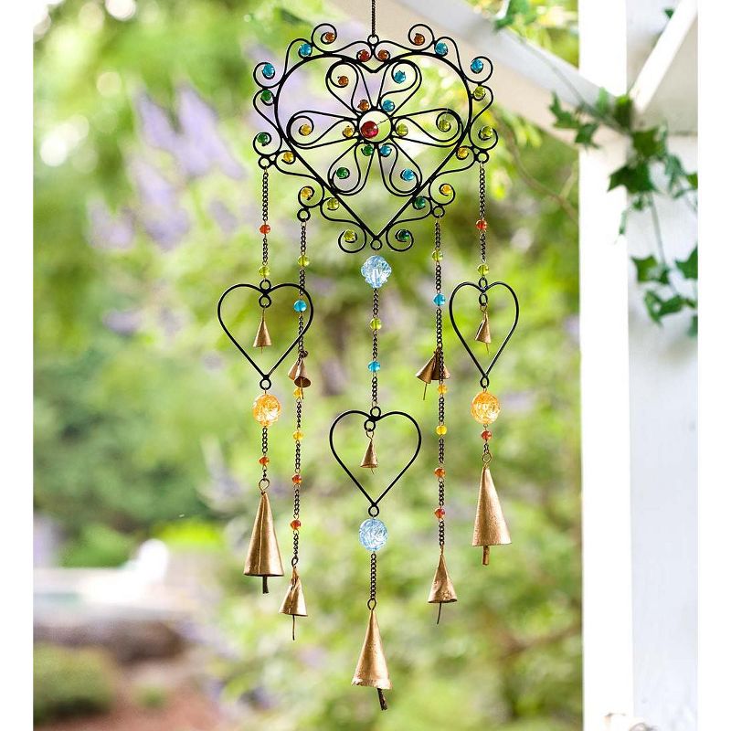 Wind & Weather Colorful Heart Wind Chime