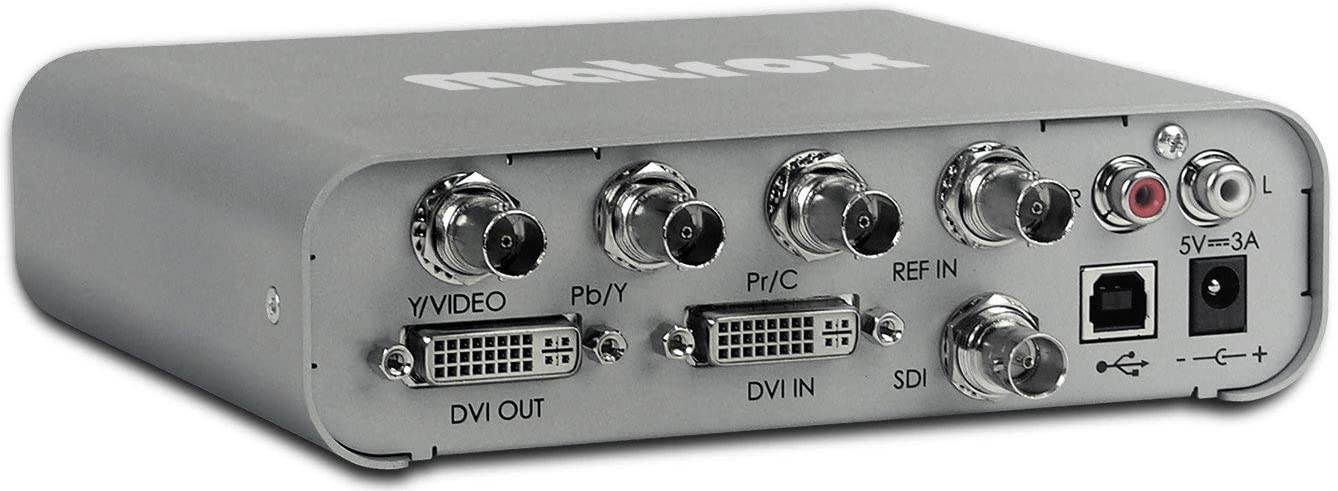 Matrox Convert DVI Plus HD-SDI Scan Converter, Cable, External Power Adapter and Cord, Y/C Video Adapter