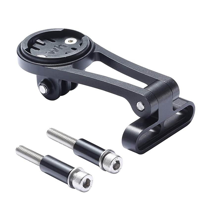 Adjustable Out Front Combo Computer MountBicycle Extended MountBike Stem Top Cap Mount for Wahoo ElemntElemnt BoltElemnt MiniSport Action Camera and Bike Lights BlackAdjustable