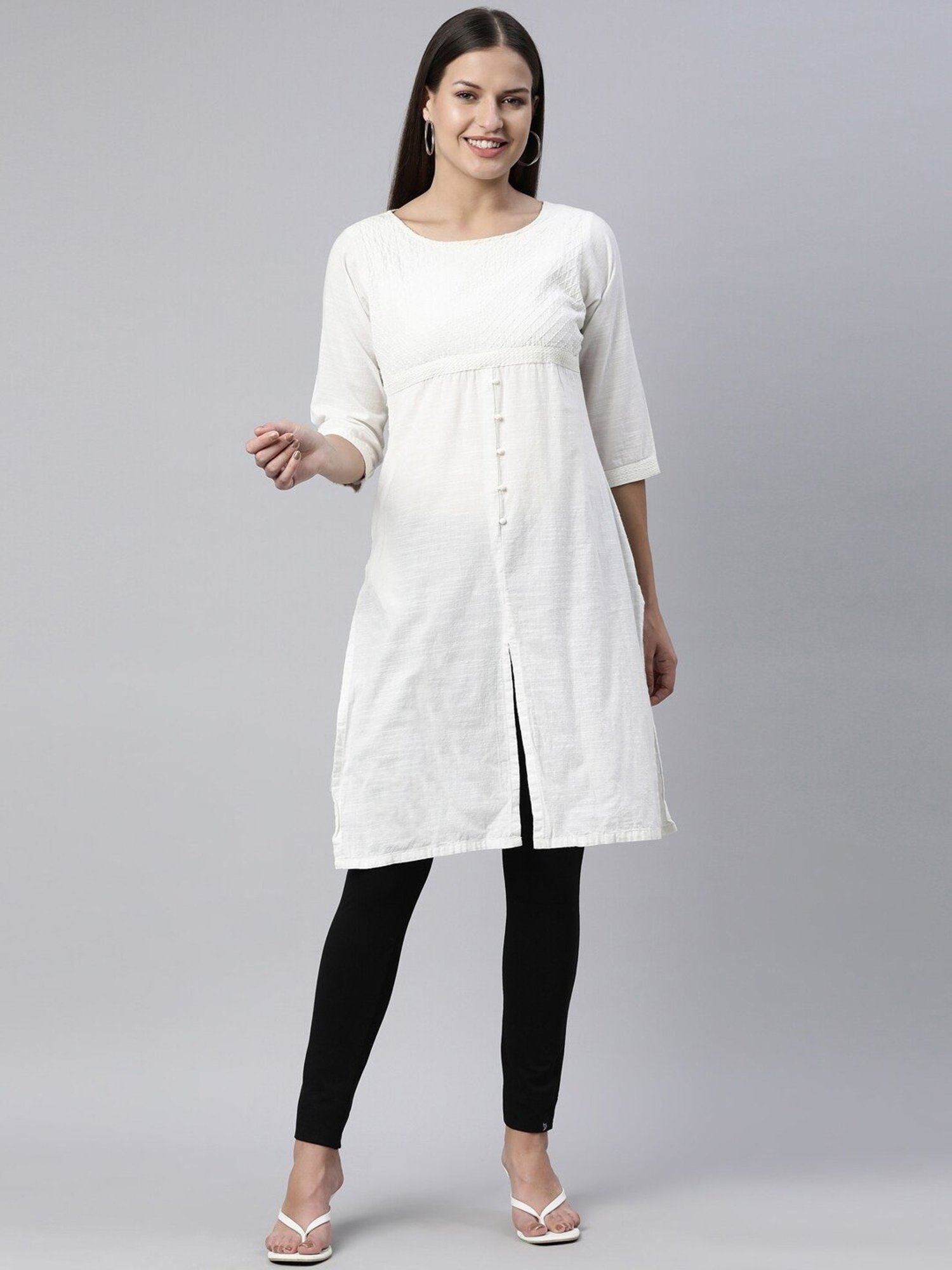 TWIN BIRDS Black Cotton Leggings