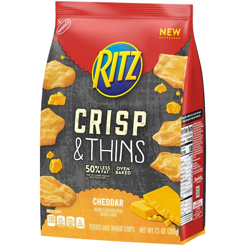 Ritz Crisp and Thins Cheddar Potato and Wheat Chips - 7.1oz