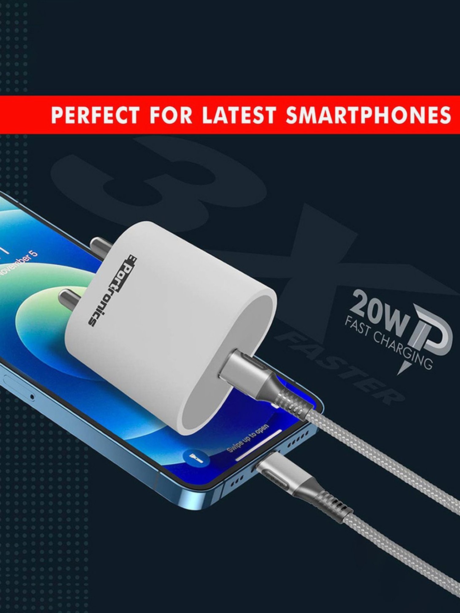 Portronics Adapto 20 Type C PD Fast Charger