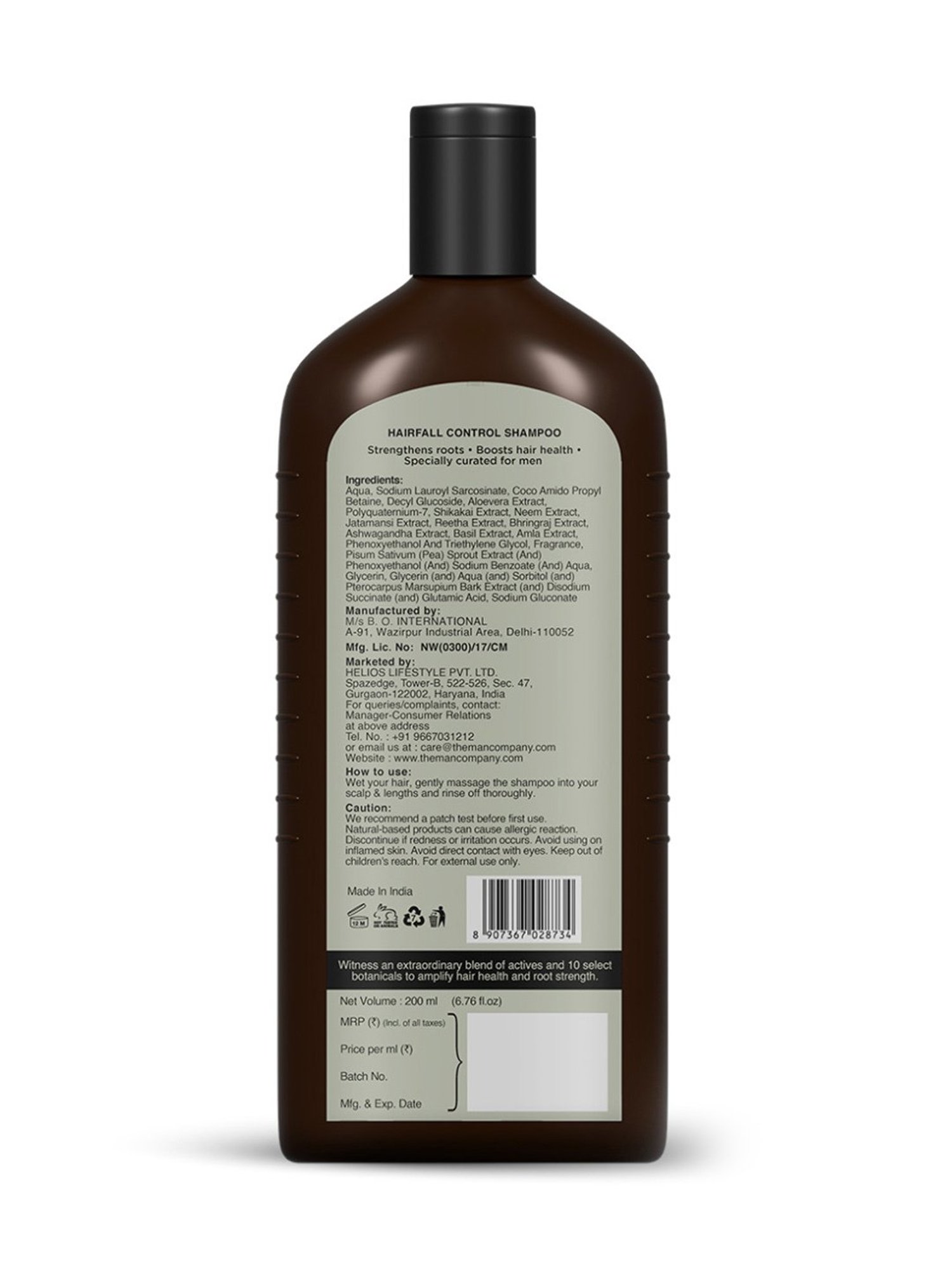 The Man Company Hairfall Control Shampoo 2-in-1 Shampoo & Conditioner - 200 ml