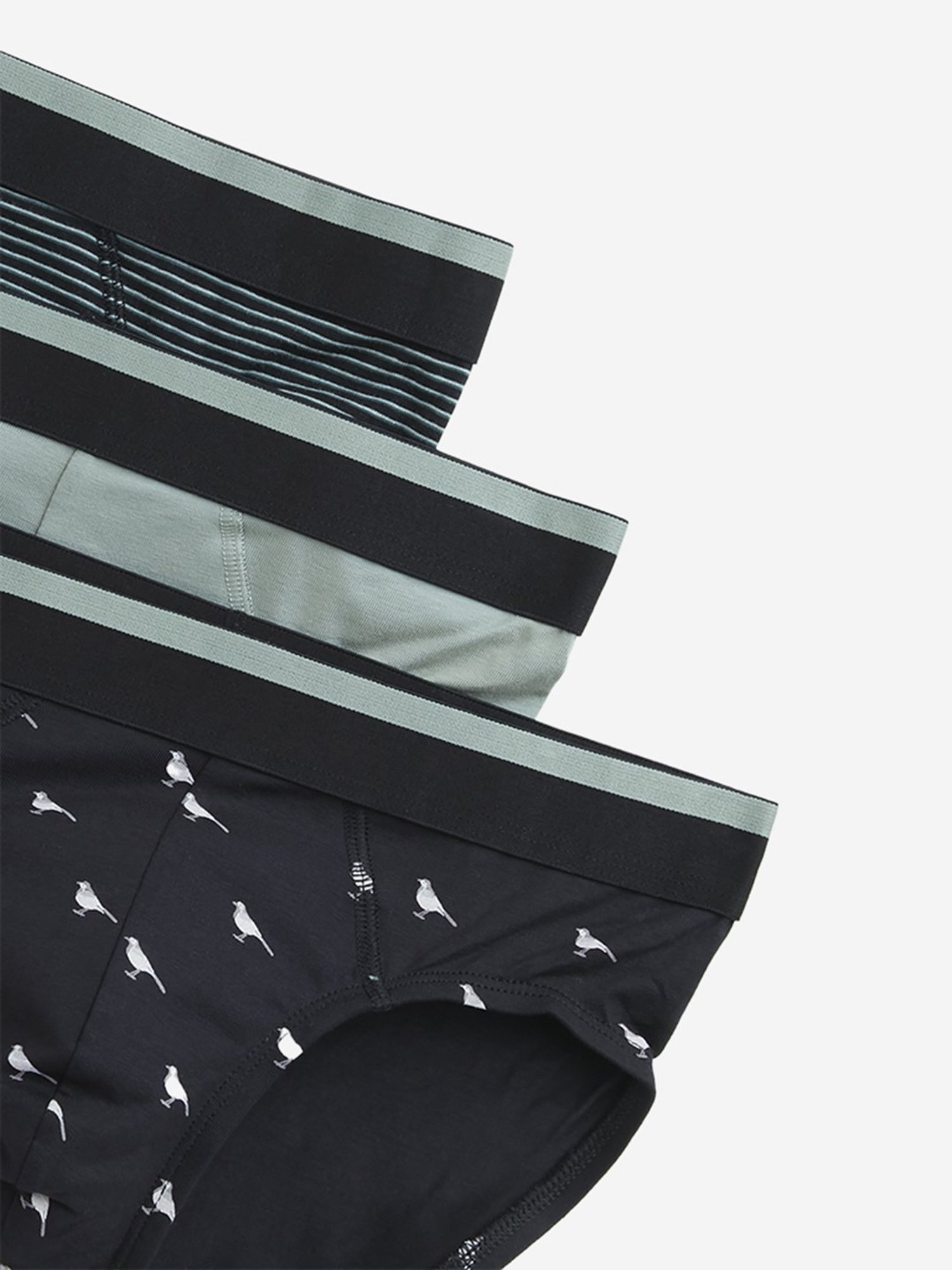 WES Lounge by Westside Sage Solid Cotton Blend Briefs - Pack of 3