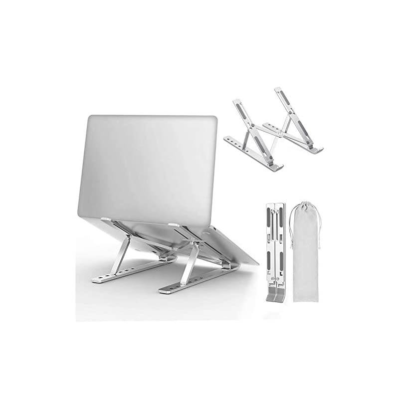 Laptop Stand,  6 Angles Adjustable Laptop Holder Laptop Riser Compatible with 10-16inch Laptops, Aluminum Ventilated Adjustable Laptop Stand for Desk for MacBook, HP, Lenovo, DELL, Sony, iPad