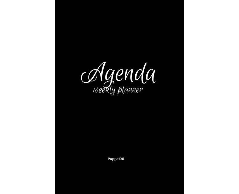 Agenda - Weekly Planner 2021 Black Cover 136 pages 6x9-inches - by  Pappel20 (Paperback)