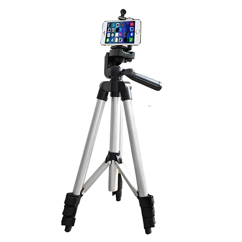 Portable Aluminum Camera Tripod, for iPhone Retractable Aluminum Tripods,Smartphones Tripod, Adjustable Rotatable Phones Tripod for iPhone 11 12 Pro XR XS Max 8 Plus Oneplus 8 9 10
