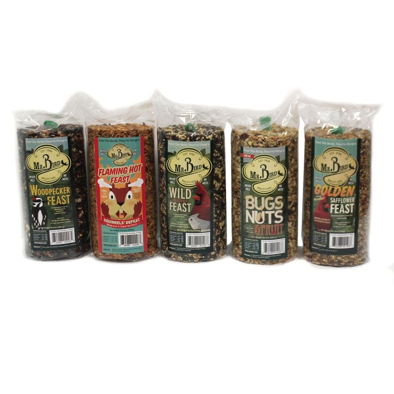 Home & Garden 7.5" Small Cylinder Replacements Set / 5 No Mess Never Melt Mr Bird  -  Bird And Wildlife Food
