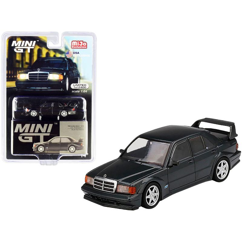 Mercedes Benz 190E 2.5-16 Evolution II Black Pearl Metallic Ltd Ed 2400 pcs 1/64 Diecast Model Car by True Scale Miniatures