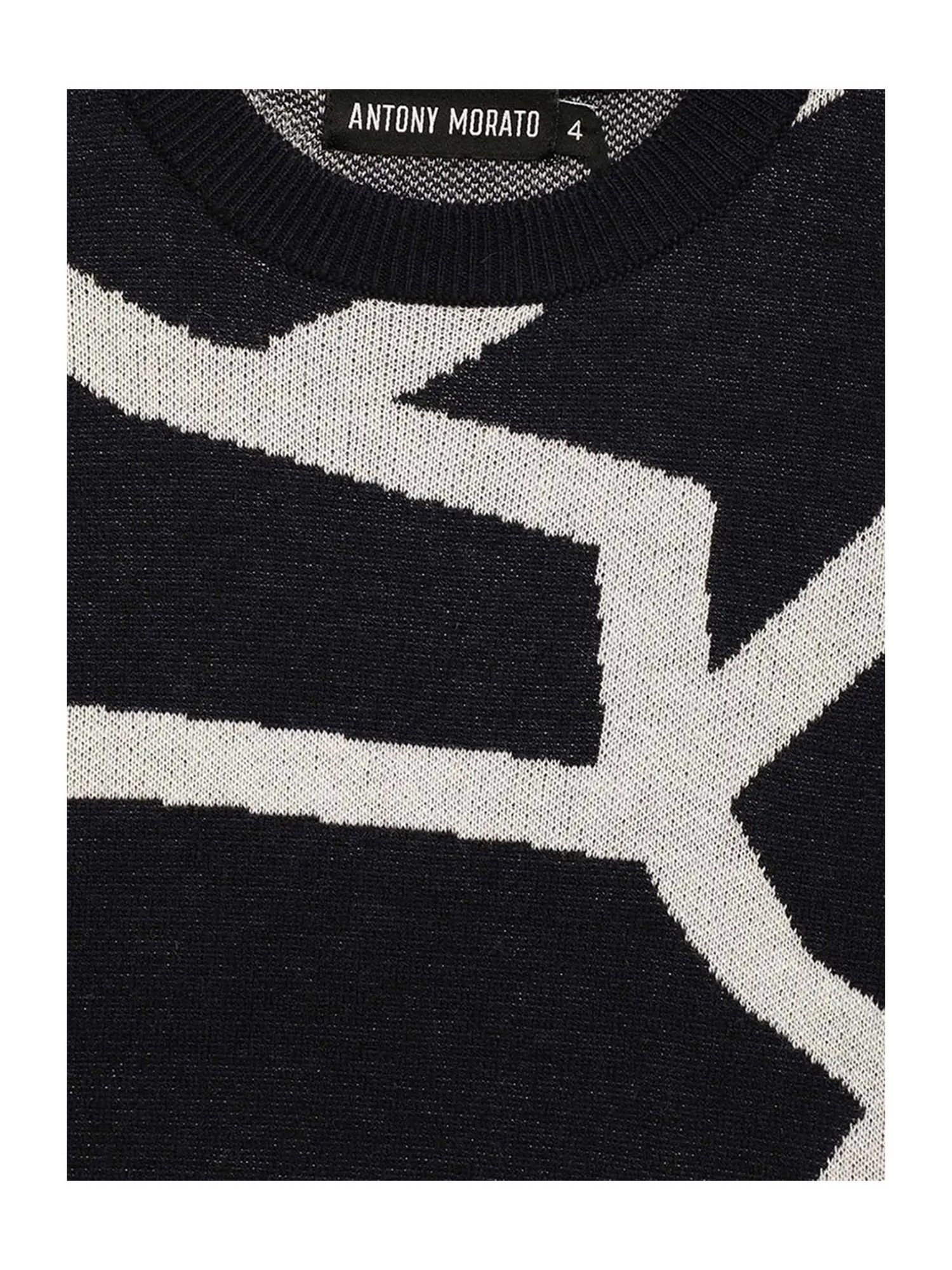 Antony Morato Kids Multicolor Printed Full Sleeves Sweater