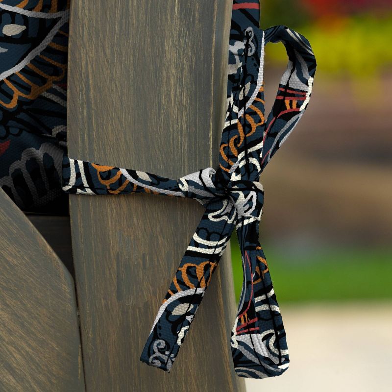 2pk Palmira Paisley Outdoor Seat Cushions Blue - Arden Selections