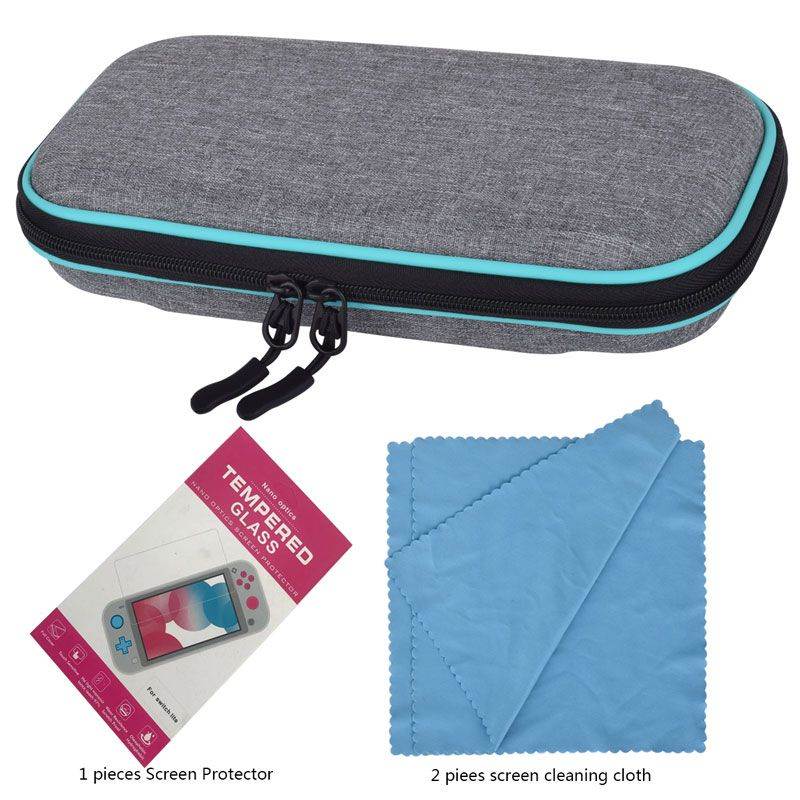 Carrying Case for Nintendo Switch Lite-Portable Hard Shell Travel Carrying Bag with Screen Protector Screen Cleaning Cloth Cover with storage for Switch Lite Console & Accessories & Game Cards
