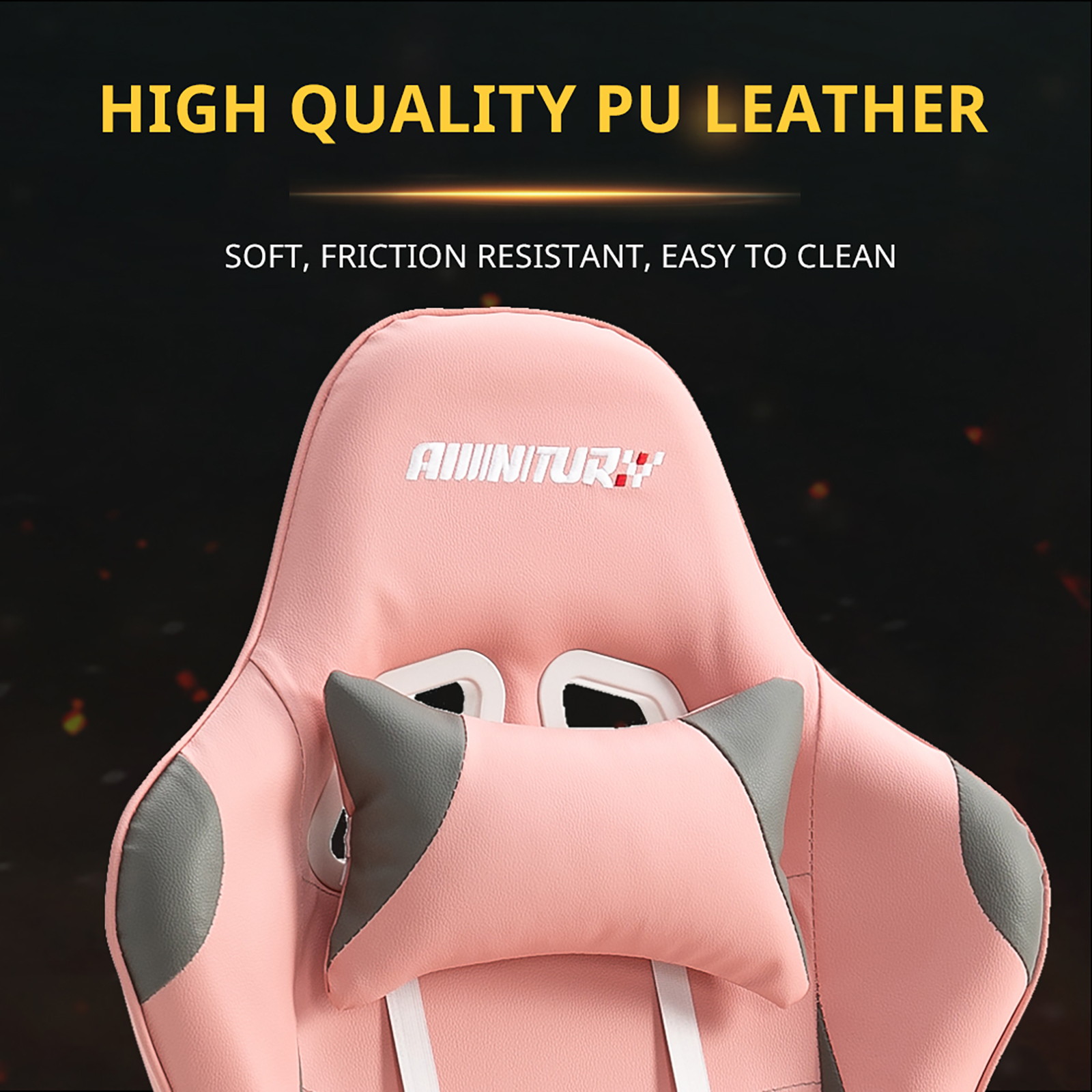 Gaming Chair, Racing Style Computer Desk Chair Padded Armrests Ergonomic Lumbar Support Adjustable Height