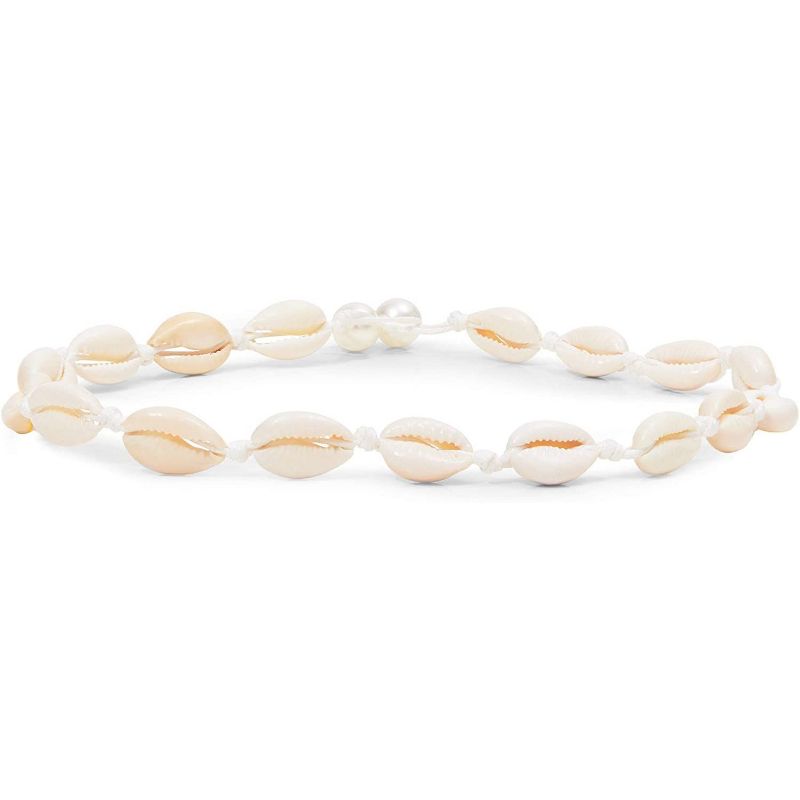 Zodaca 10 Piece Puka and Pearl Shell Assorted Choker Necklaces for Women