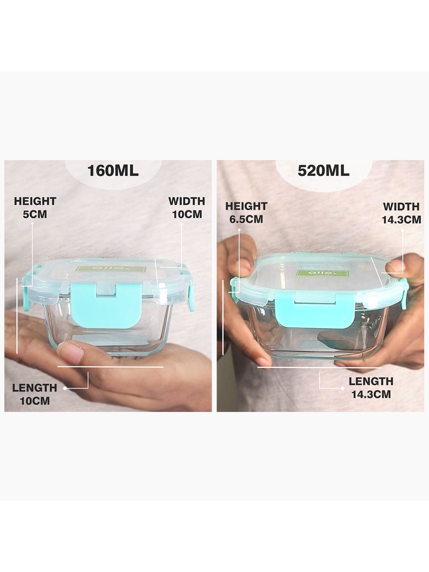 Borosilicate Glass Containers with Lids Microwave Safe Container for Glass Food Storage Containers
