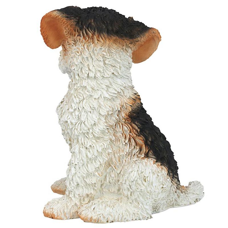 Design Toscano Fox Terrier Puppy Dog Statue - White
