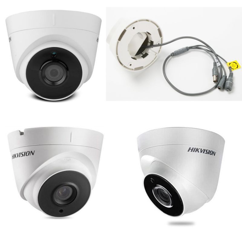 Hikvision CCTV Turret Security Camera 5.0Megapixel 2560x1944 True Full-HD 4in1(TVI, AHD, CVI, CVBS) 2.8mm Fixed Lens Indoor Outdoor Day Night for Surveillance Home Office, 2 Camera Kit