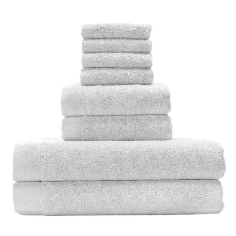 3pc Eco Melange Rayon from Bamboo Cotton Bath Towel Set Charcoal - BedVoyage