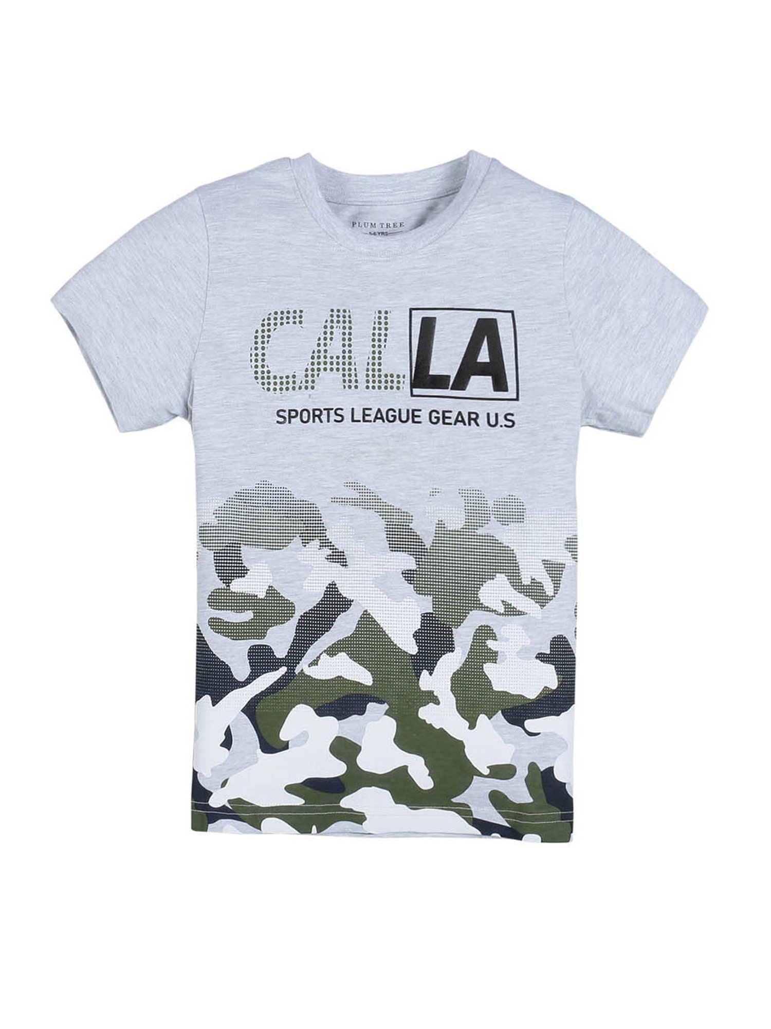 Plum Tree Kids Navy & Grey Printed T-Shirt (Pack Of 2)