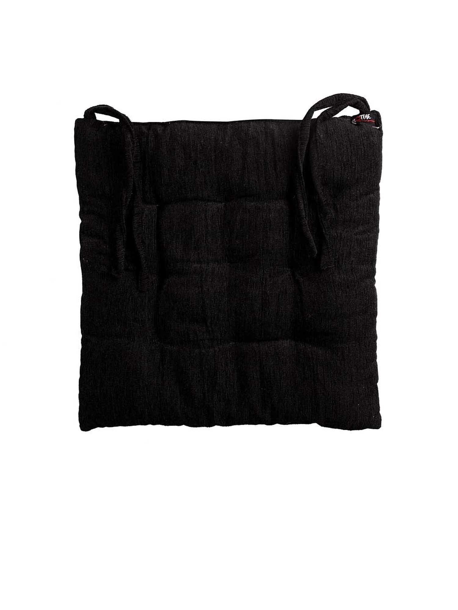 Klotthe Black Cotton Chair Pads - Set of 6