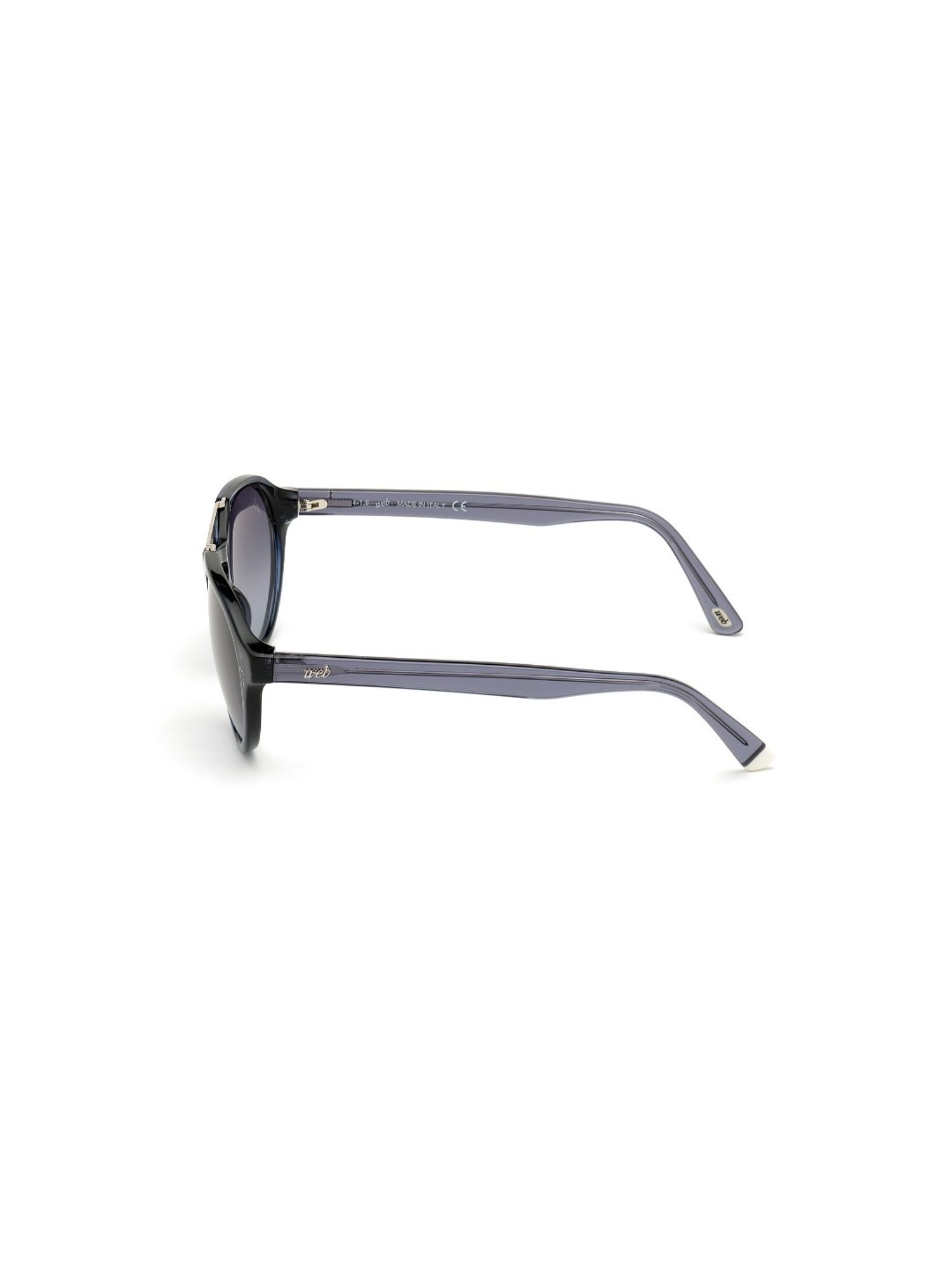 Web Eyewear Grey Round Sunglasses for Men Designed in Italy