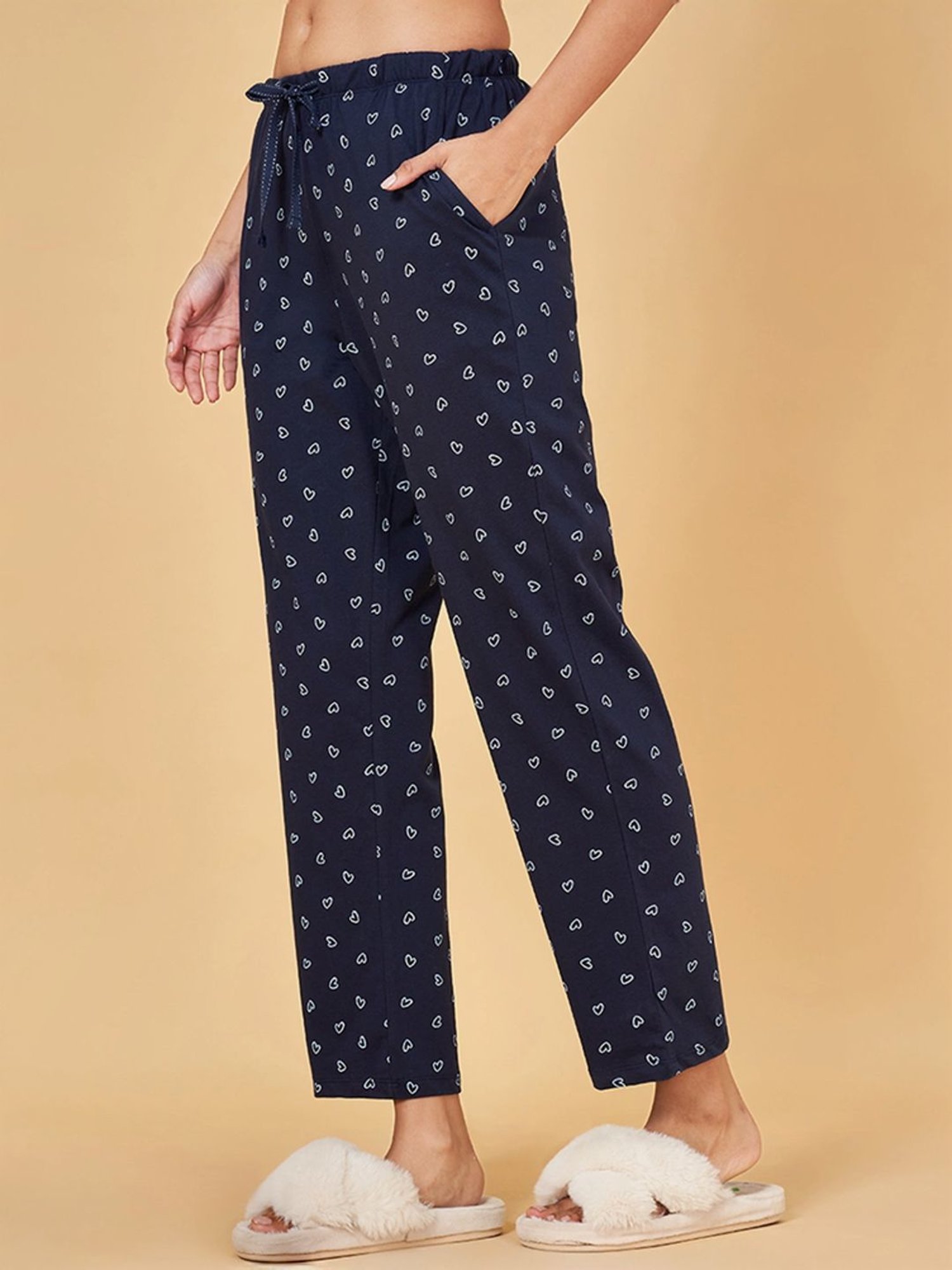 Dreamz by Pantaloons Navy Cotton Printed Pyjamas