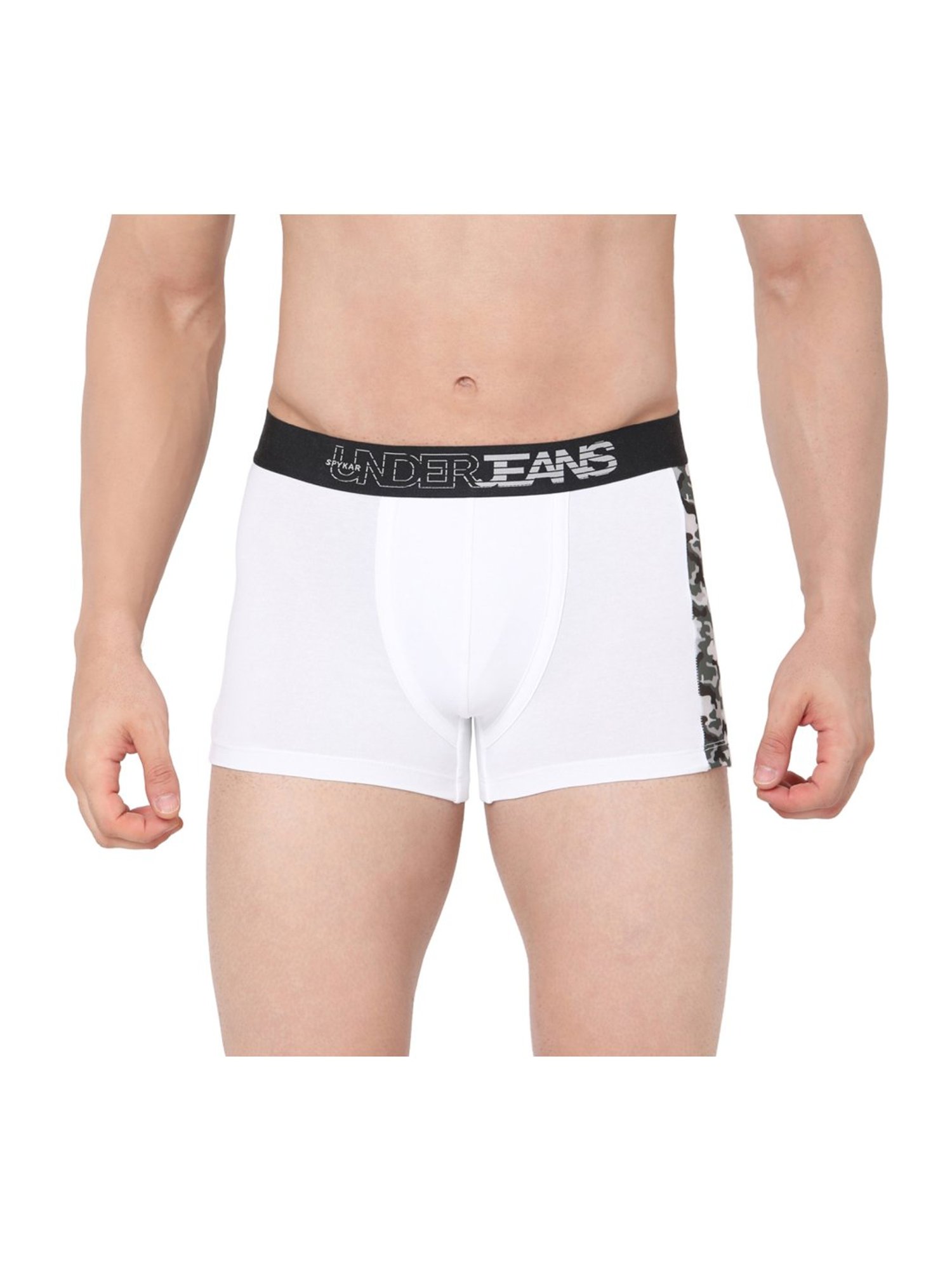 UnderJeans by Spykar White Cotton Trunks
