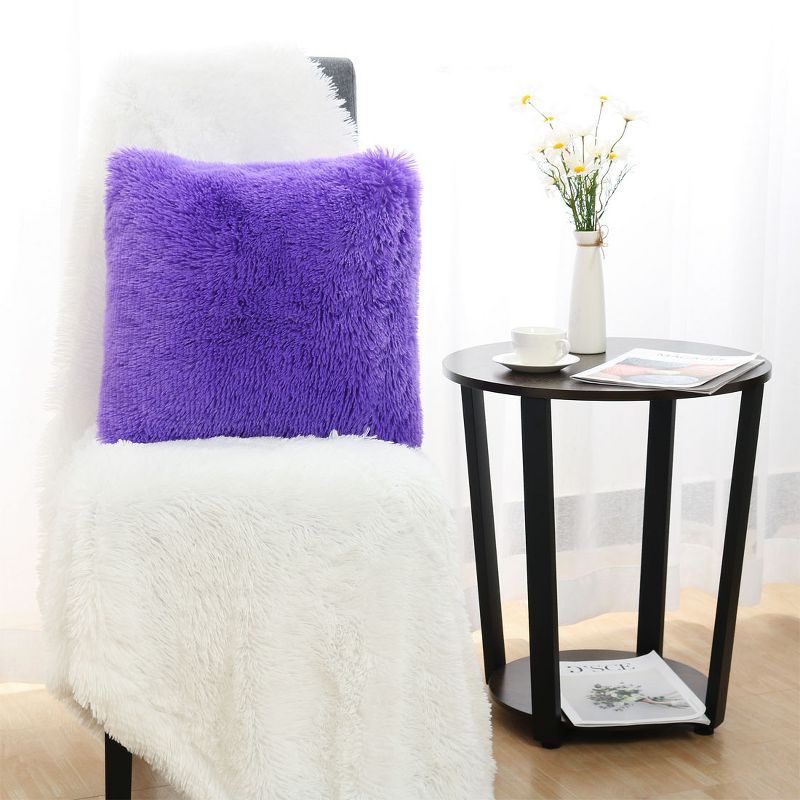 2pk Mina Victory Life Styles Solid Velvet Pillow Covers Brown - Nourison