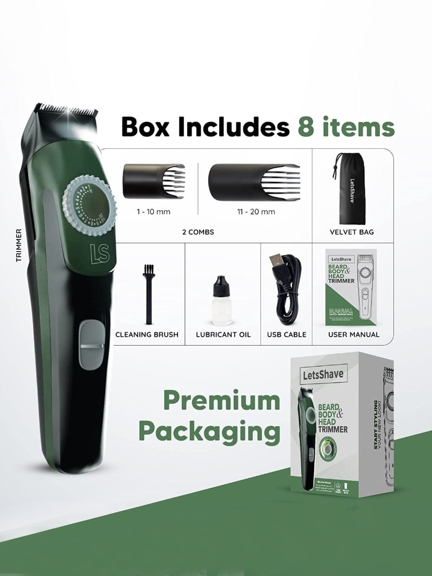 LetsShave Trim and Shave Combo for Men (Multicolor)