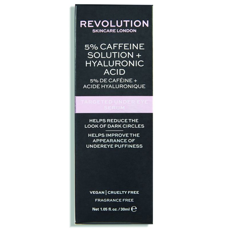 Makeup Revolution Skincare 5% Caffeine Solution & Hyaluronic Acid Under Eye Serum - 1.01 fl oz