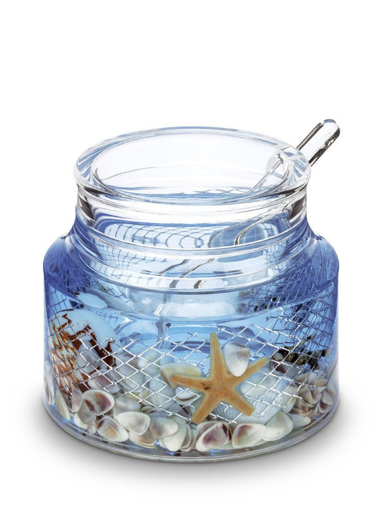 Freelance Blue Acrylic Set of 2 Jars and Container