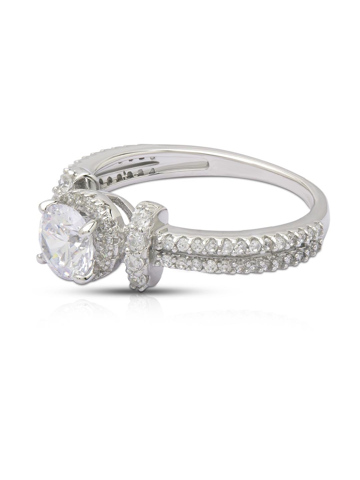 Anayra 92.5 Sterling Silver Sparkling Ring for Women