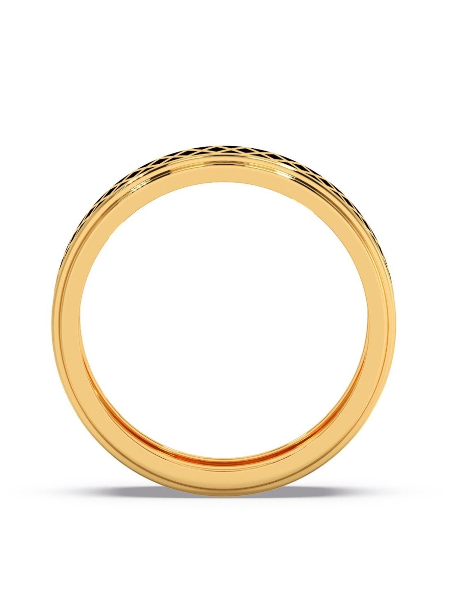 Candere by Kalyan Jewellers 18K Yellow Gold BIS Hallmark Ring for Men