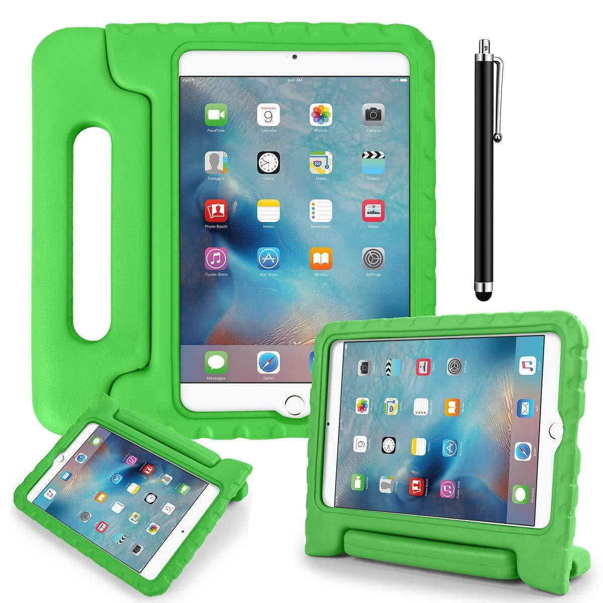 iPad 2/3/4 Kids Shockproof Bumper Hard Cover with Handle Stand and Screen Protector