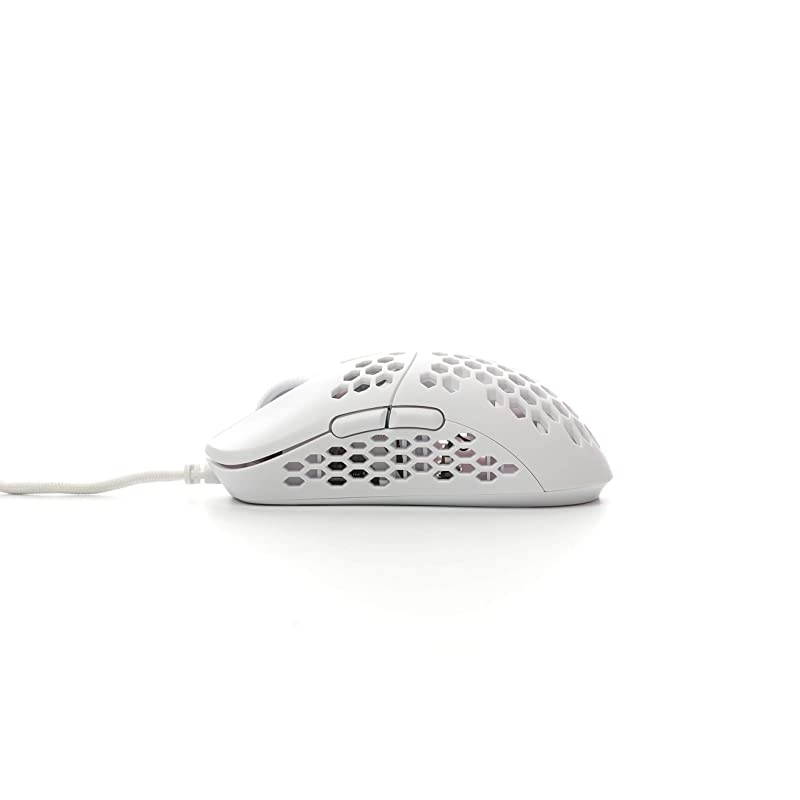 Mira S Ultra Lightweight Honeycomb Shell Wired RGB Gaming Mouse Up to 12 000 cpi | 6 Buttons 61g Only MiraS White