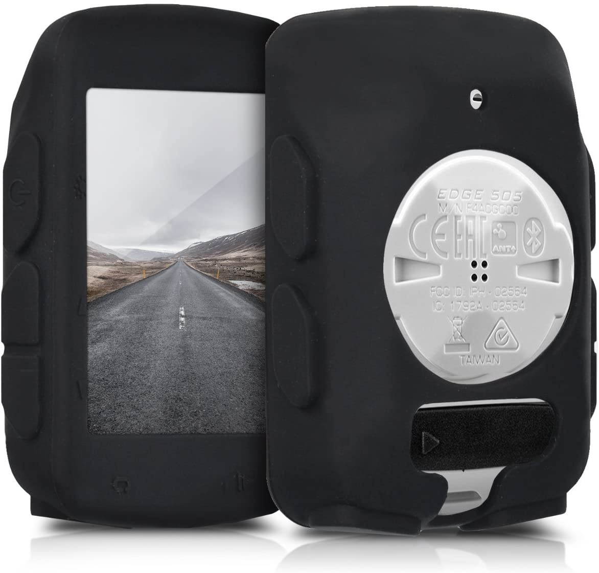 kwmobile Case Compatible with Garmin Edge 520 - Soft Silicone Bike GPS Navigation System Protective Cover - Black