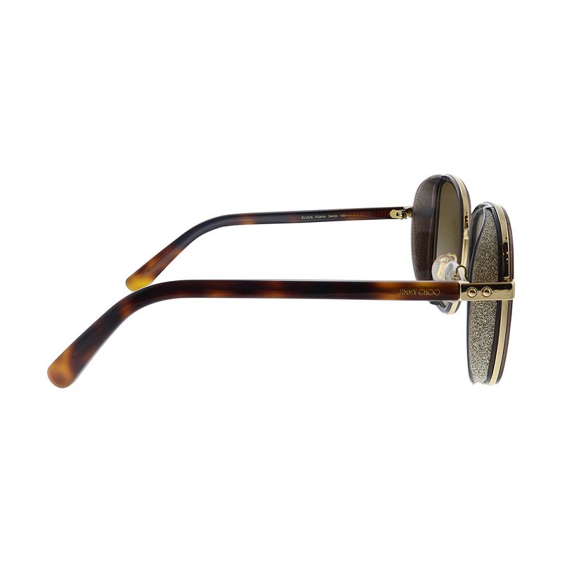 Jimmy Choo Elva/S FG4 Womens Square Sunglasses Gold 54mm