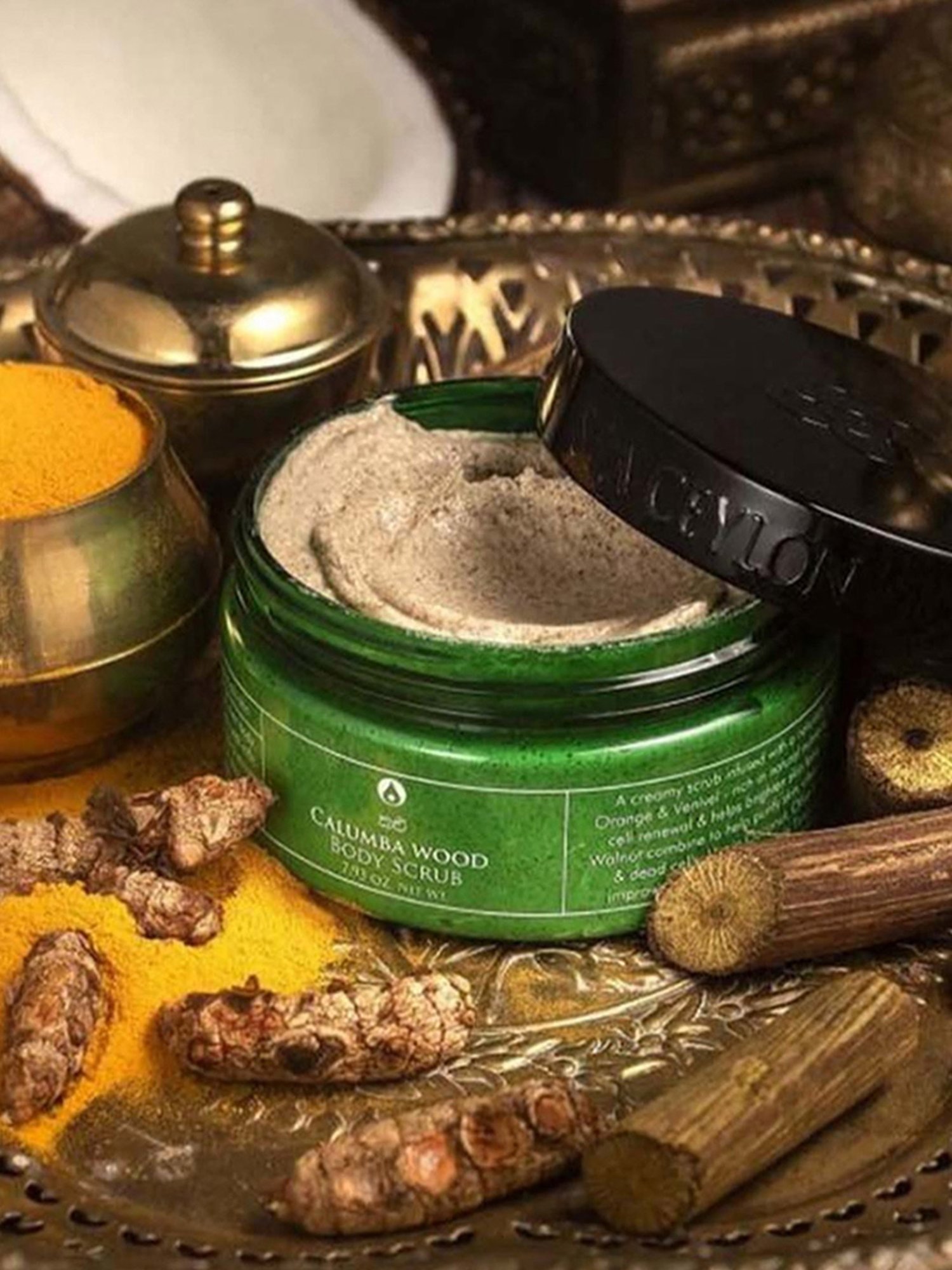 Spa Ceylon Ayurveda Wellness Calumba Wood Body Scrub 225 gm