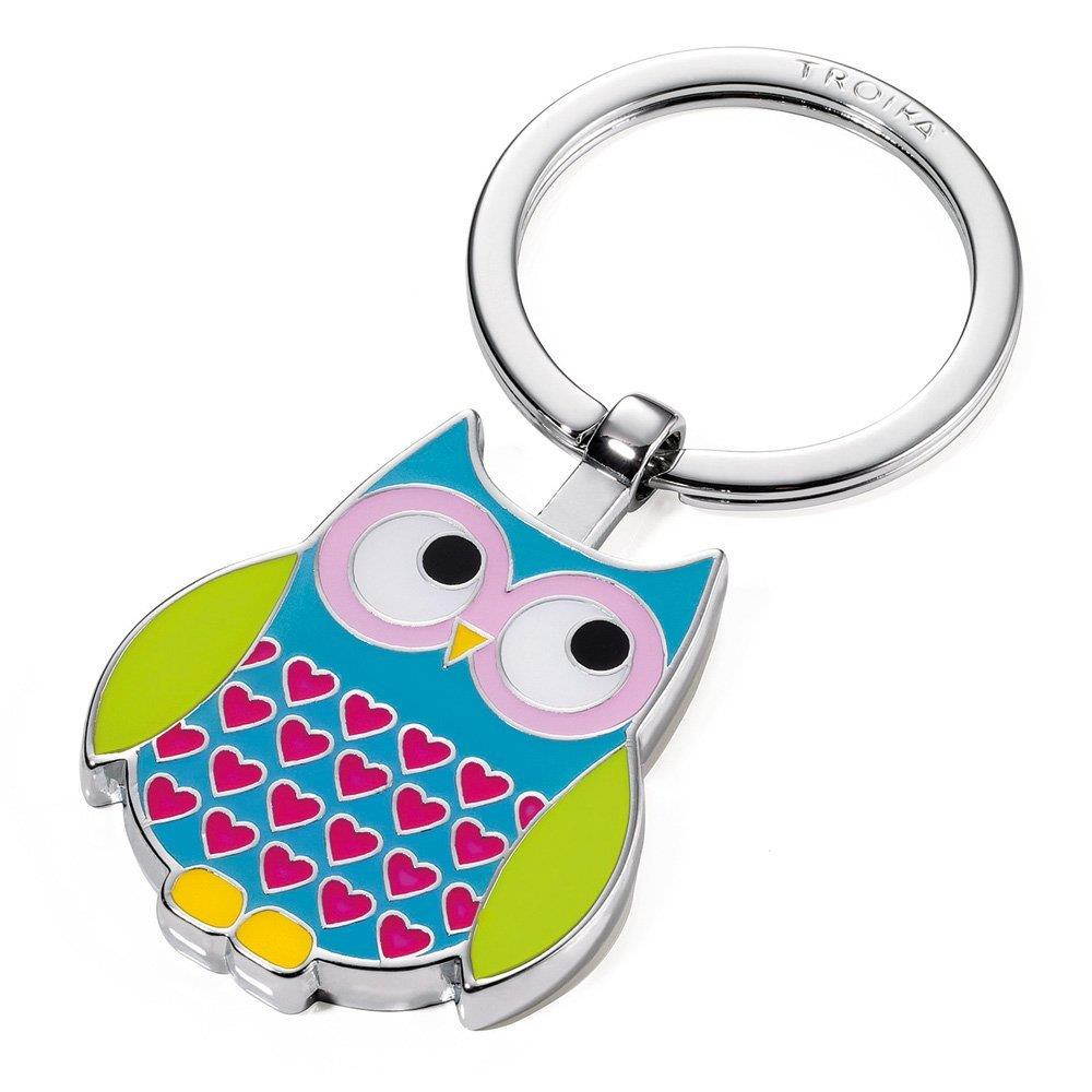 Troika Keyring, Owl, Rosy, Blue (KR1413BL)